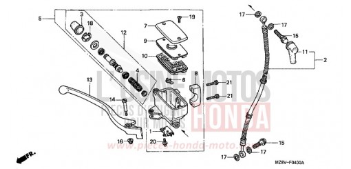 MAITRE-CYLINDRE FREIN AV. VT600CV de 1997